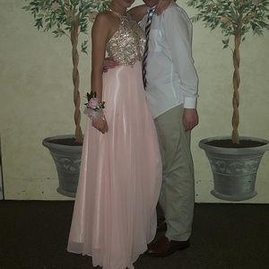 Pink Chiffon Prom Dress from PromGirl